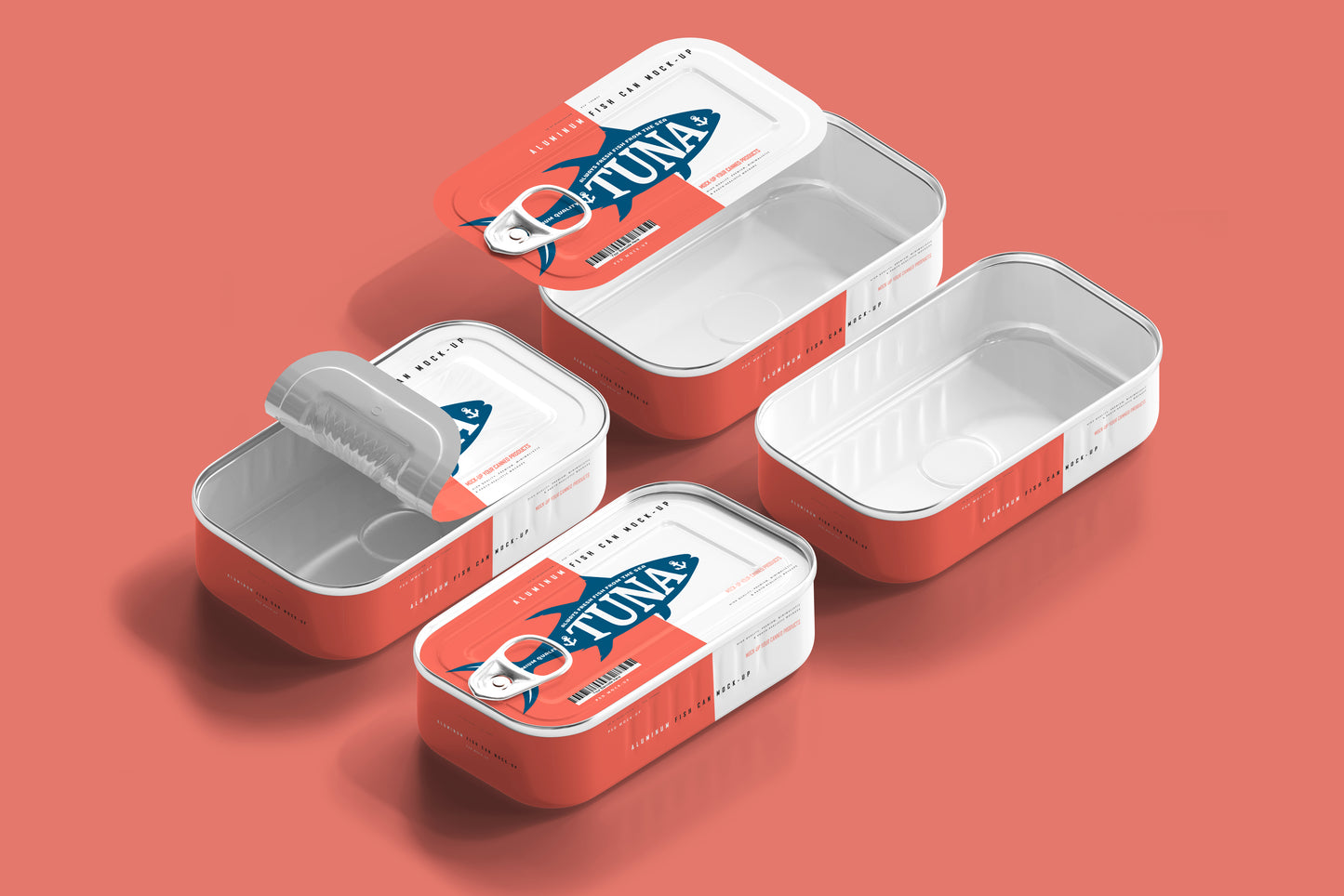 Aluminum Fish Can Mockup
