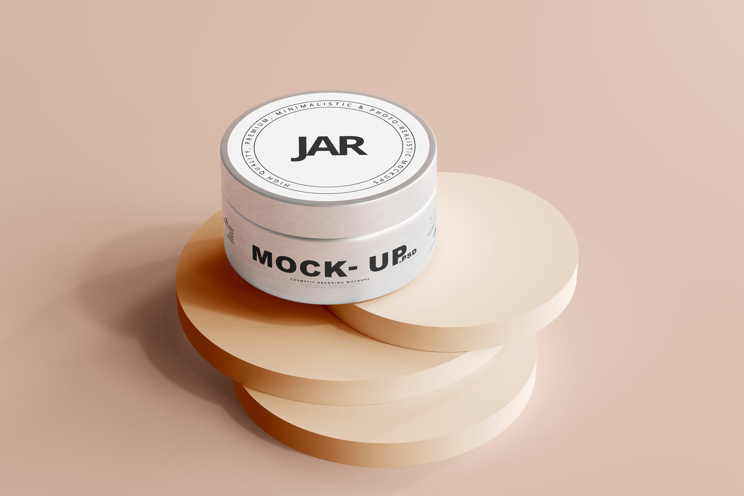 Aluminum Cosmetic Jar Mockup