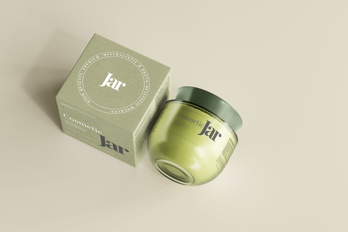 Glass Cosmetic Jar Mockups