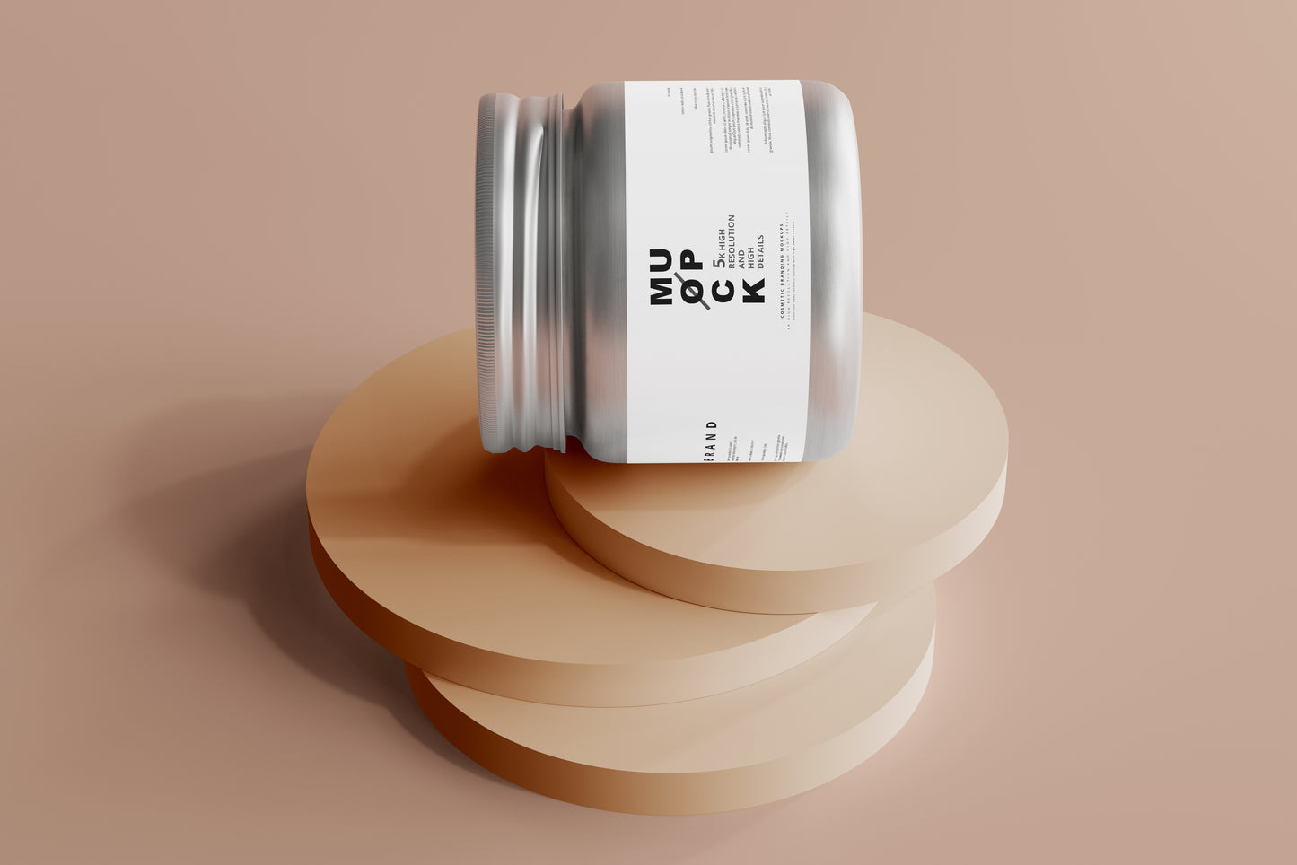 Aluminum Cosmetic Jar Mockup