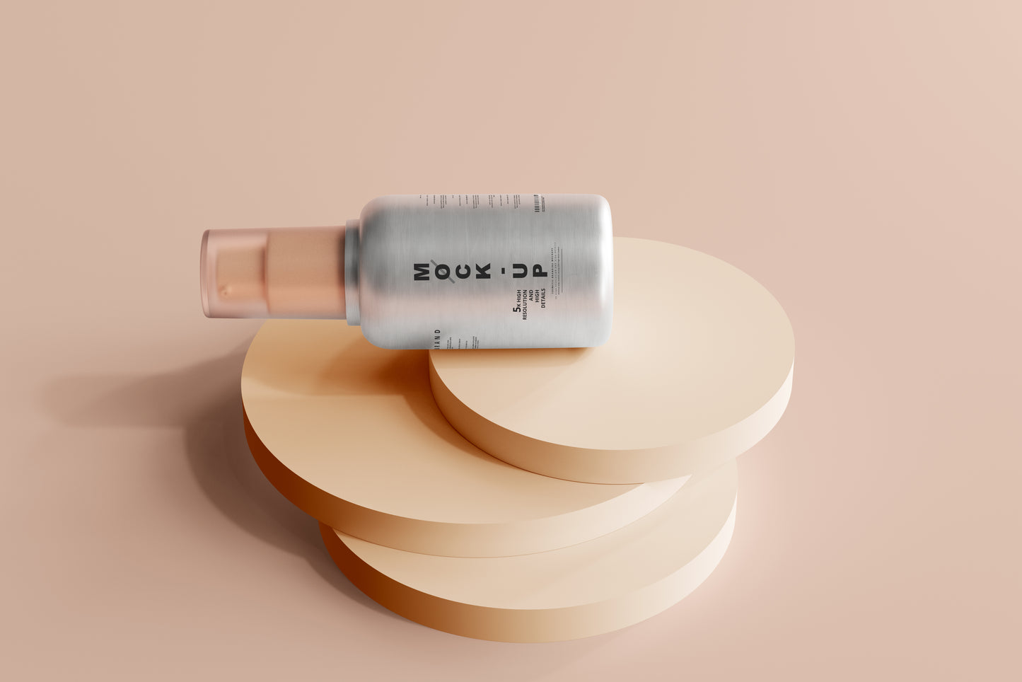 Aluminum Body Cosmetic Spray Bottle Mockup