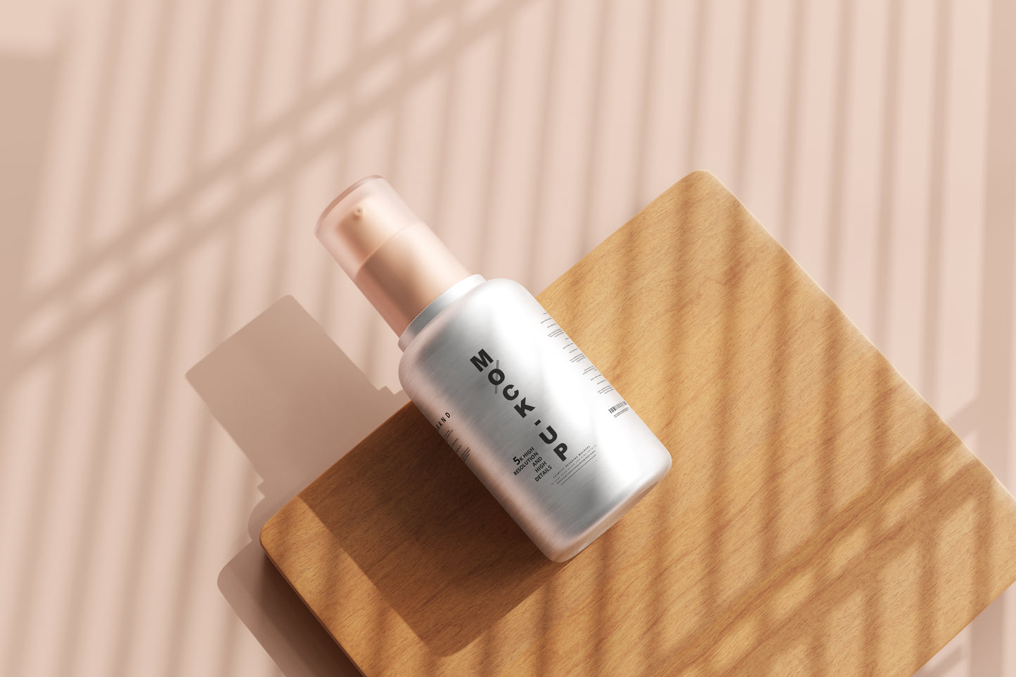 Aluminum Body Cosmetic Spray Bottle Mockup