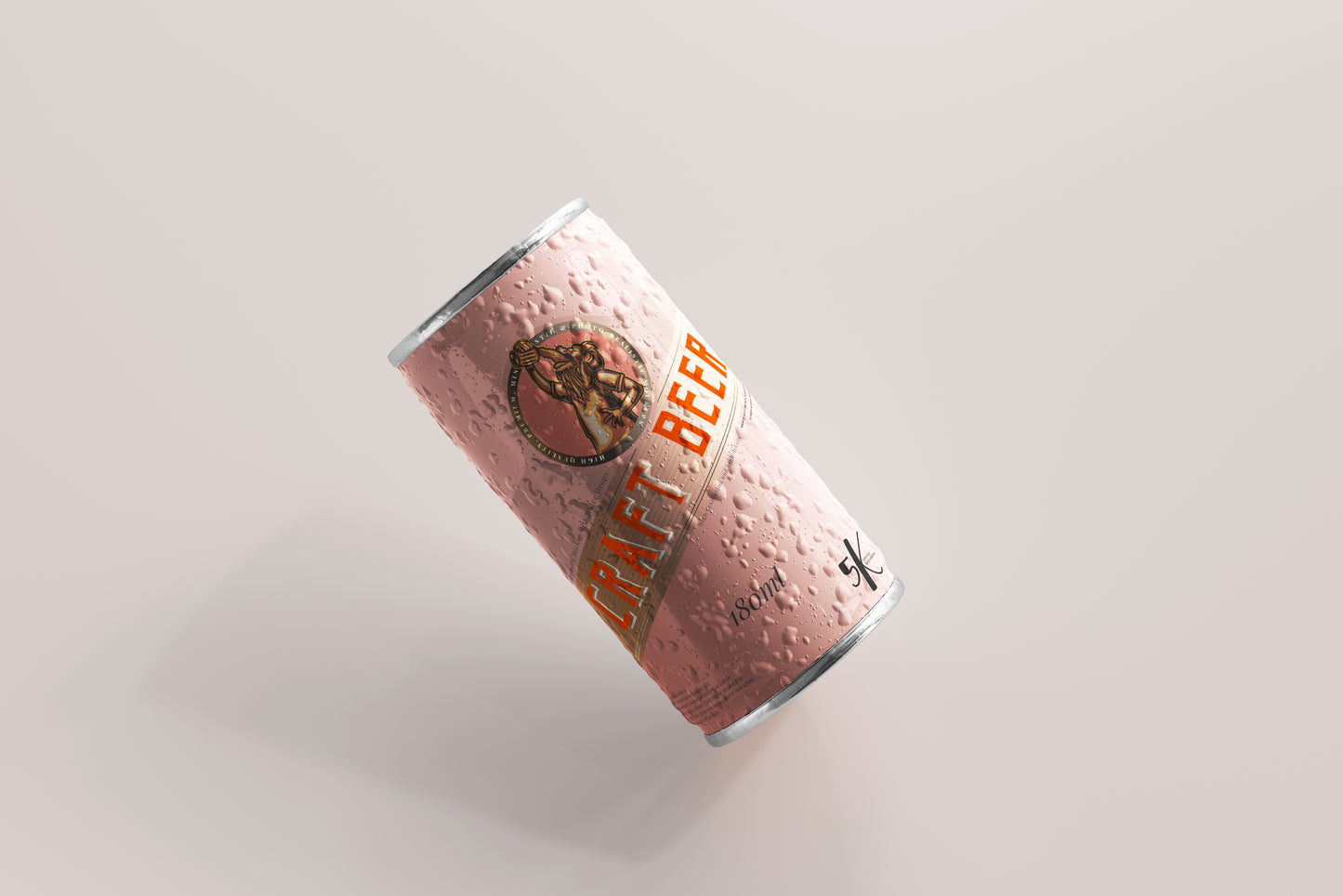 Small Soda or Beer Can Mockup with Condensation Effect