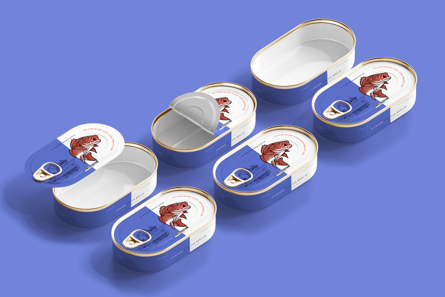 Aluminum Fish Can Mockup