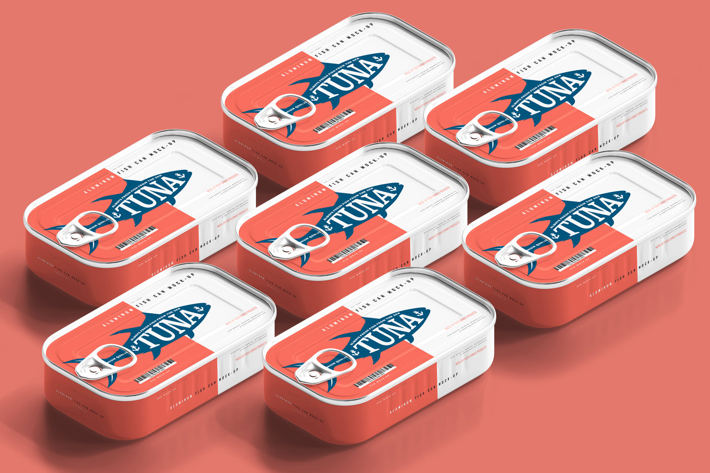 Aluminum Fish Can Mockup