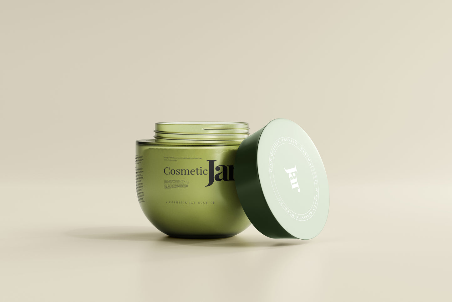 Glass Cosmetic Jar Mockups