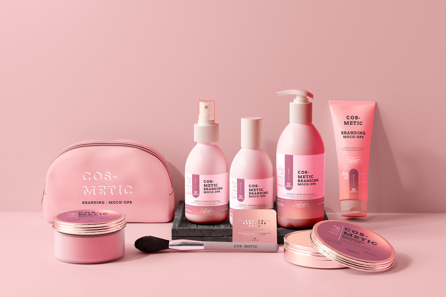 101 Cosmetic Branding Mockup Scenes