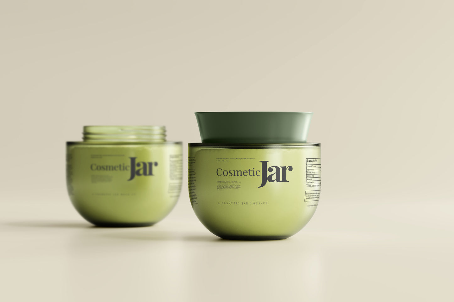 Glass Cosmetic Jar Mockups