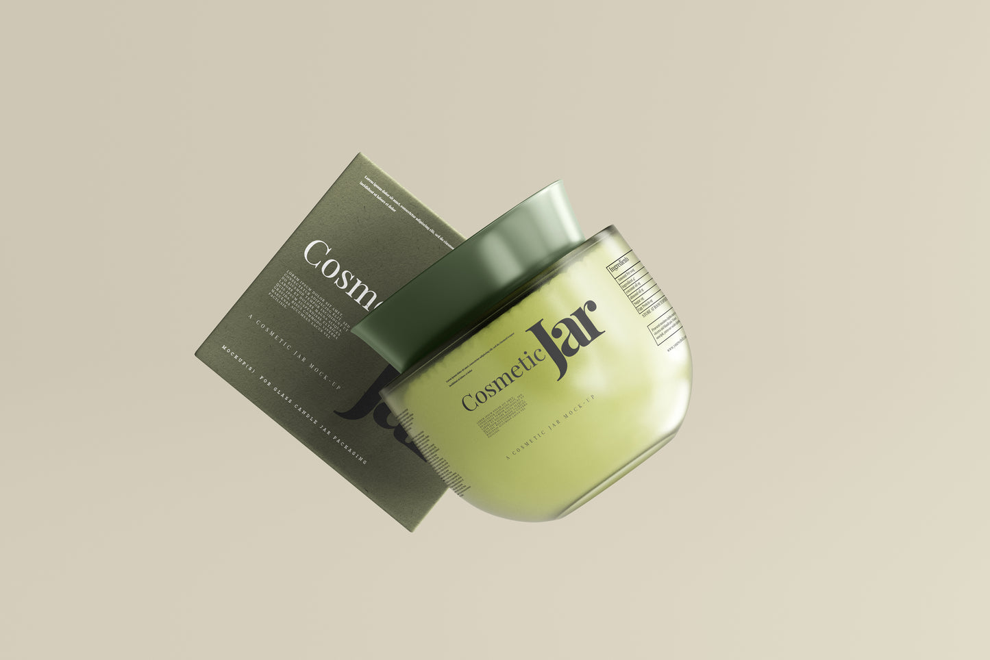 Glass Cosmetic Jar Mockups