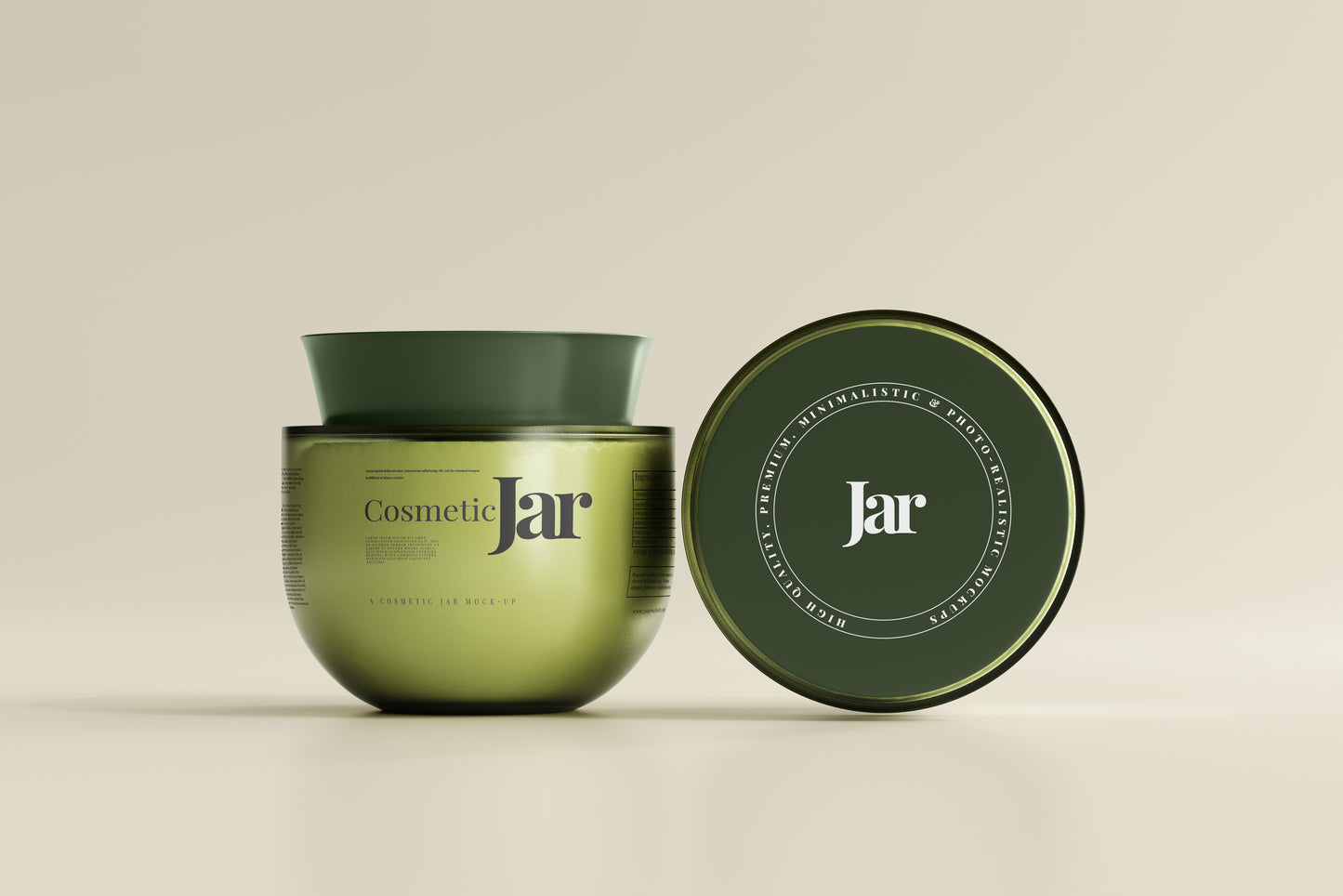 Glass Cosmetic Jar Mockups