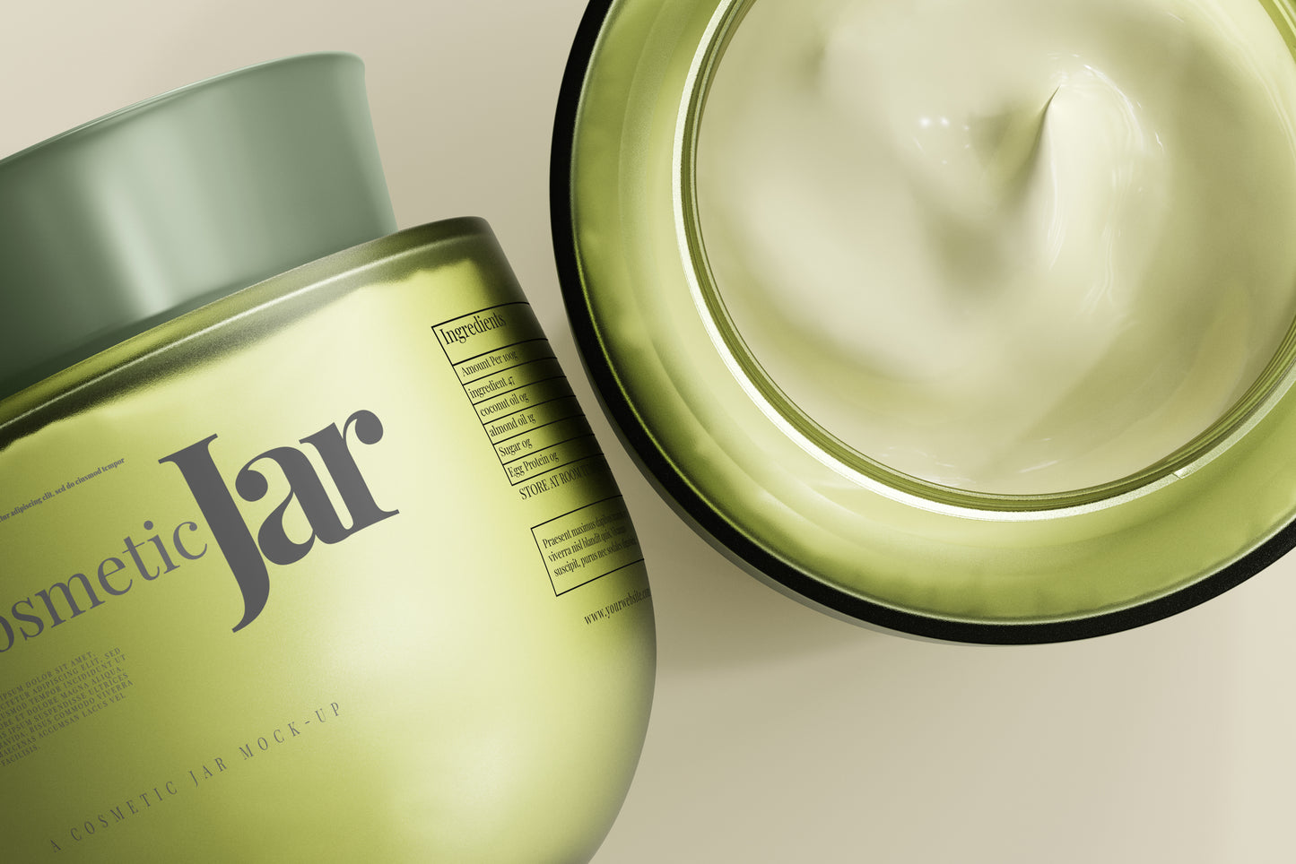 Glass Cosmetic Jar Mockups