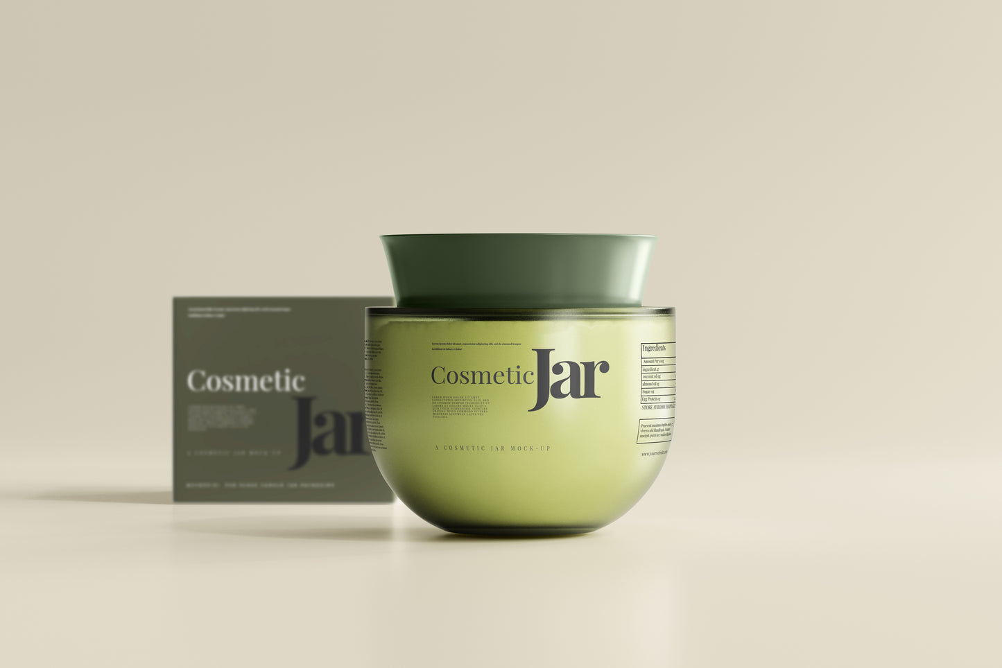 Glass Cosmetic Jar Mockups