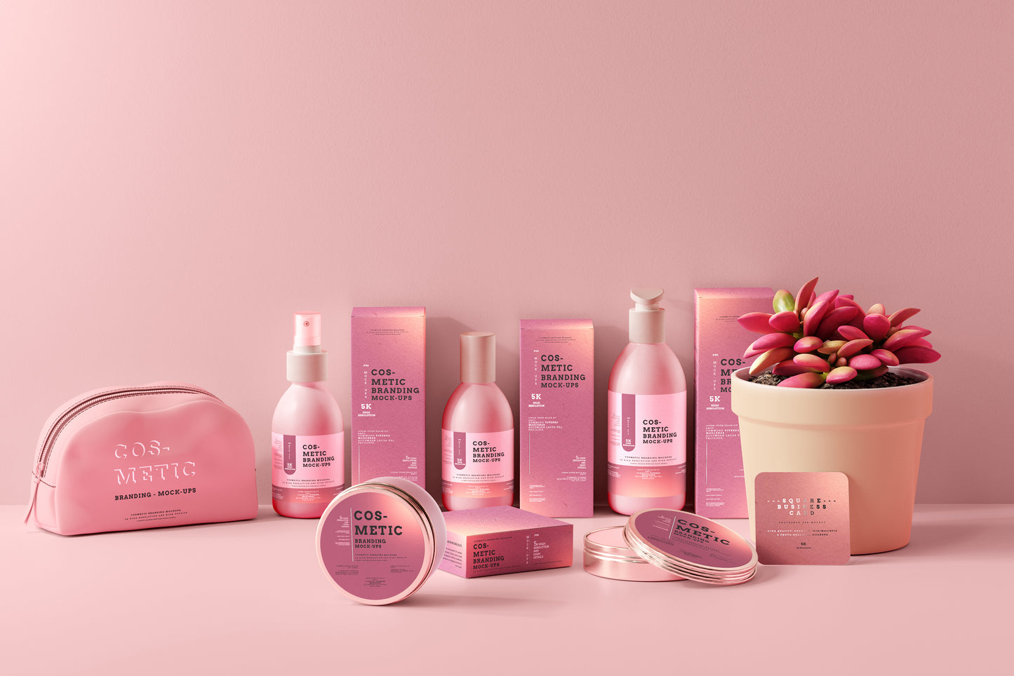 101 Cosmetic Branding Mockup Scenes