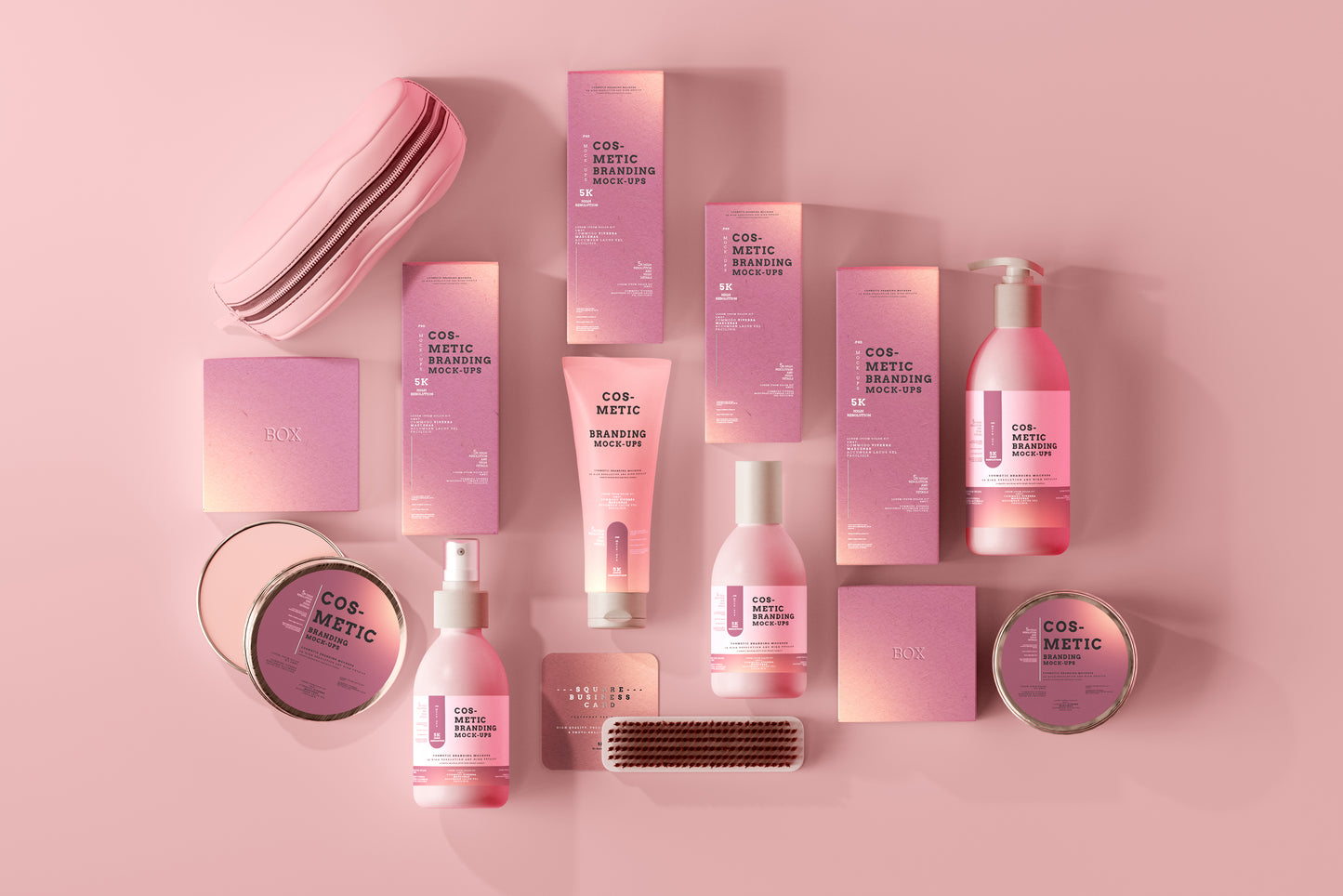 101 Cosmetic Branding Mockup Scenes