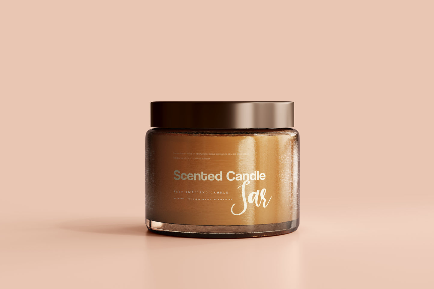 Amber Glass Candle Jar Mockups