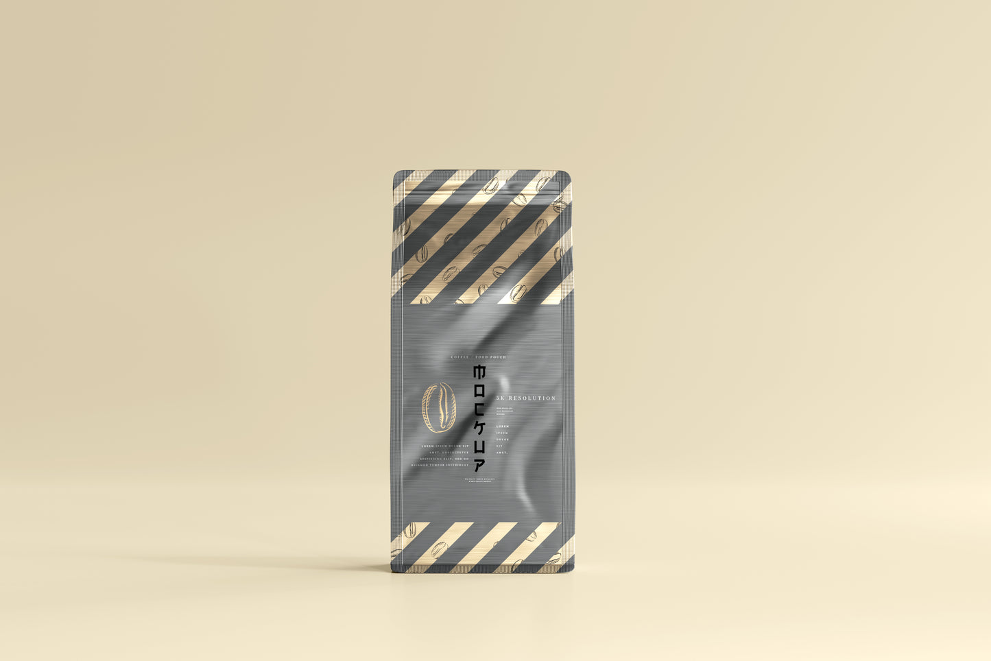 large size coffee bag packaging mockup