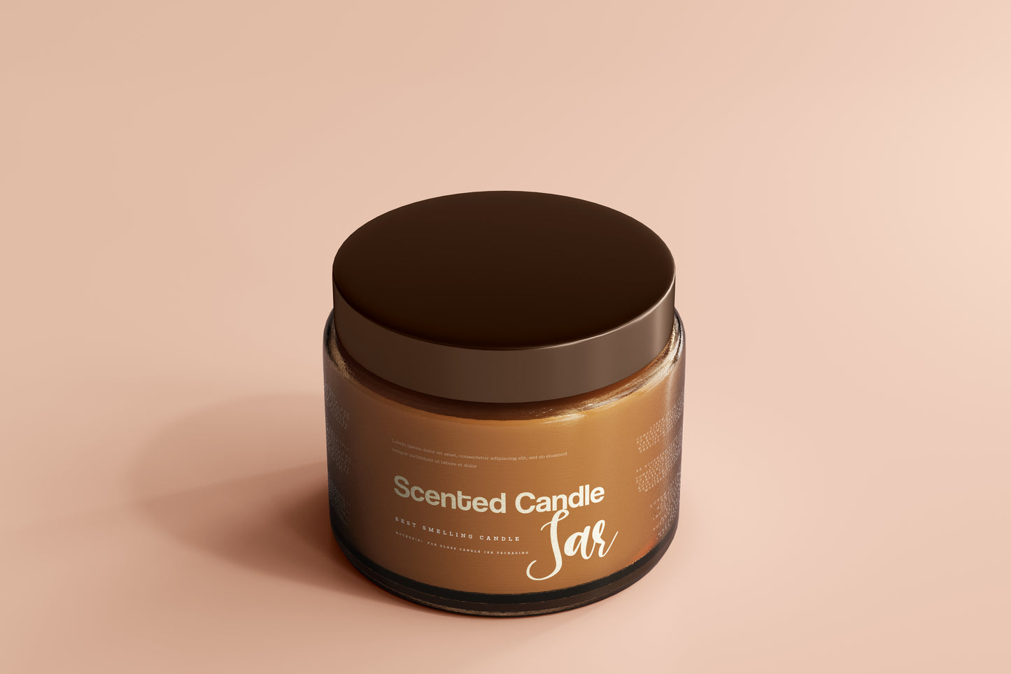 Amber Glass Candle Jar Mockups