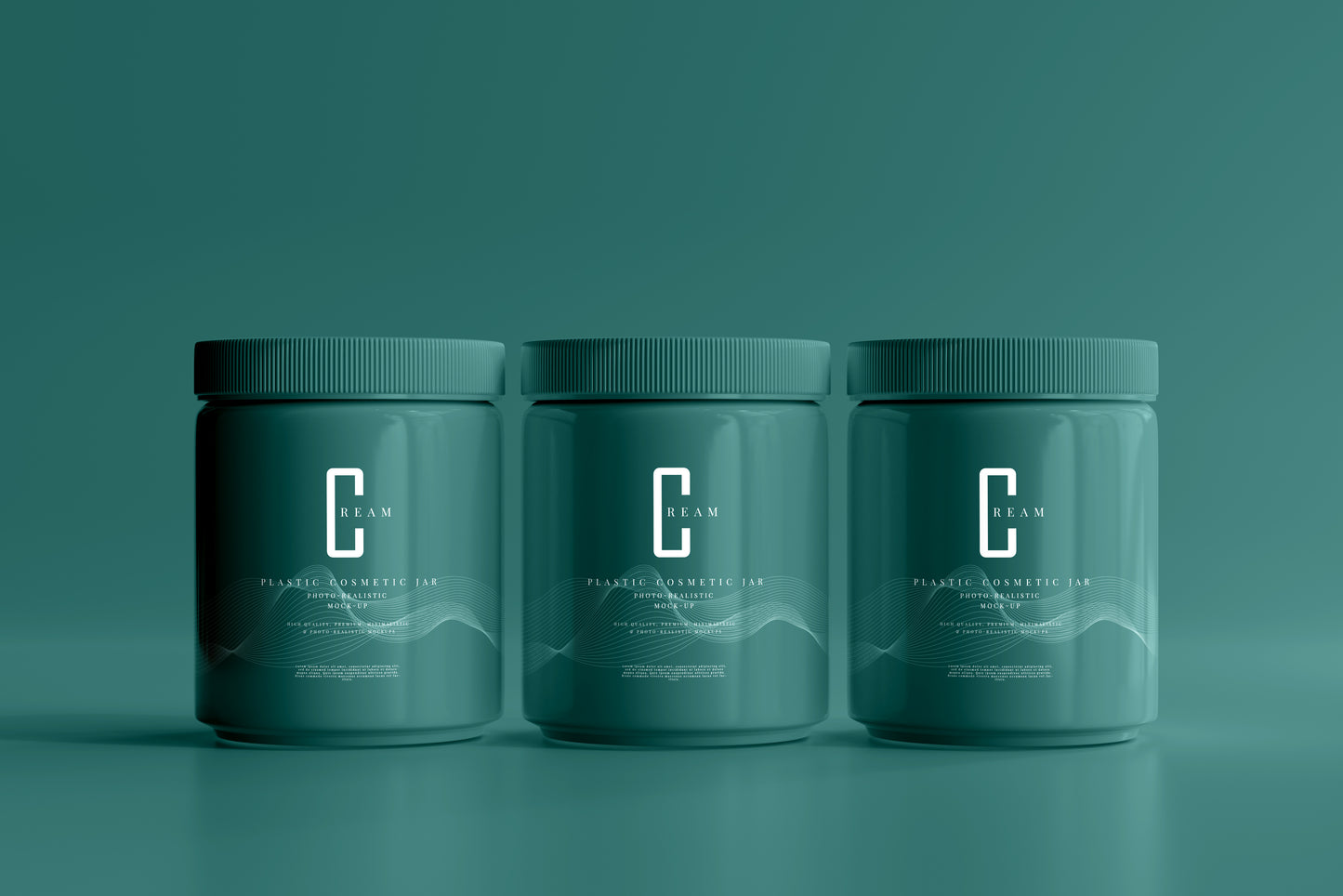 Plastic Cosmetic Jar Mockups