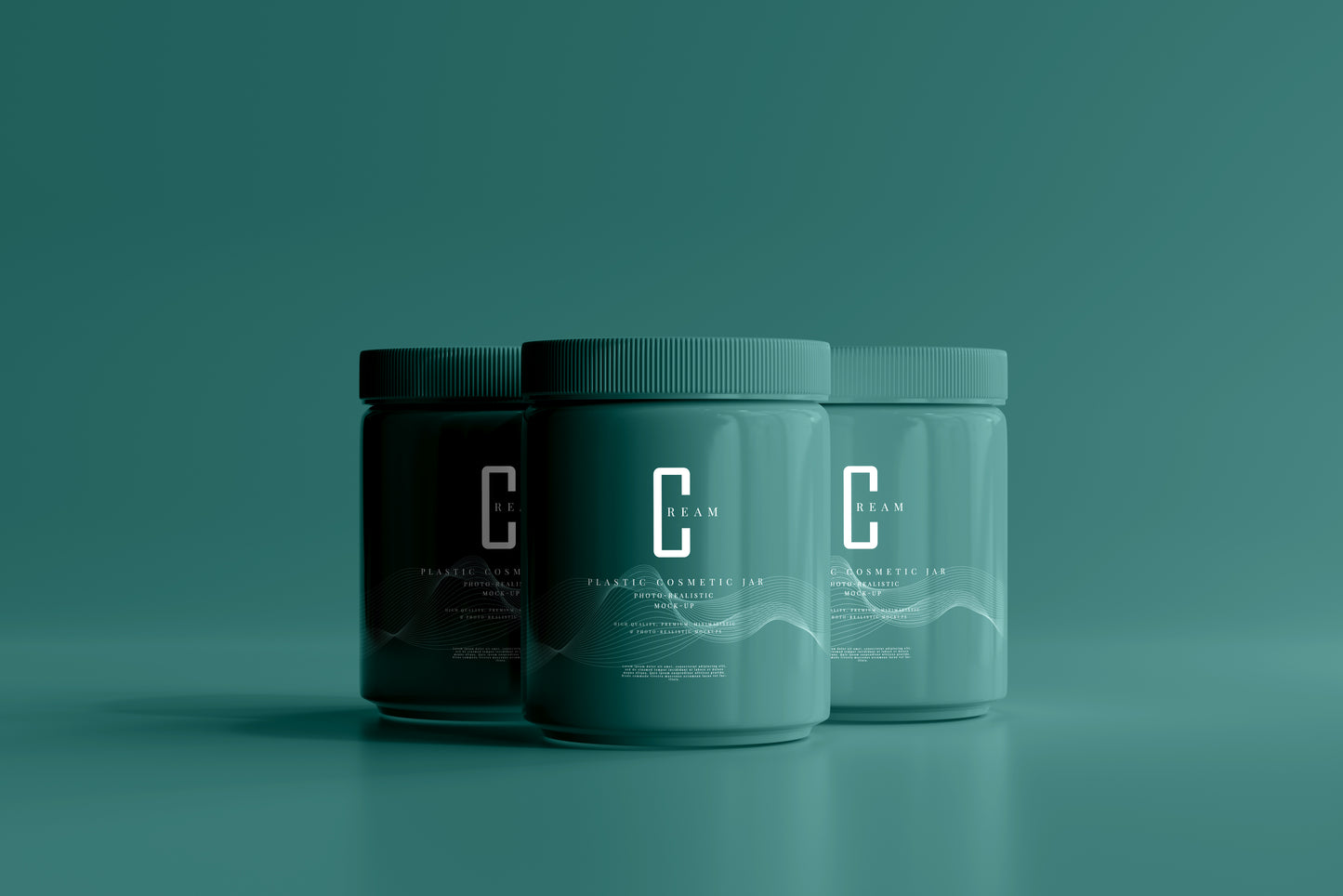 Plastic Cosmetic Jar Mockups