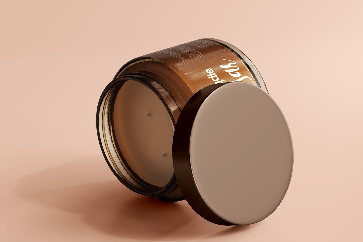 Amber Glass Candle Jar Mockups