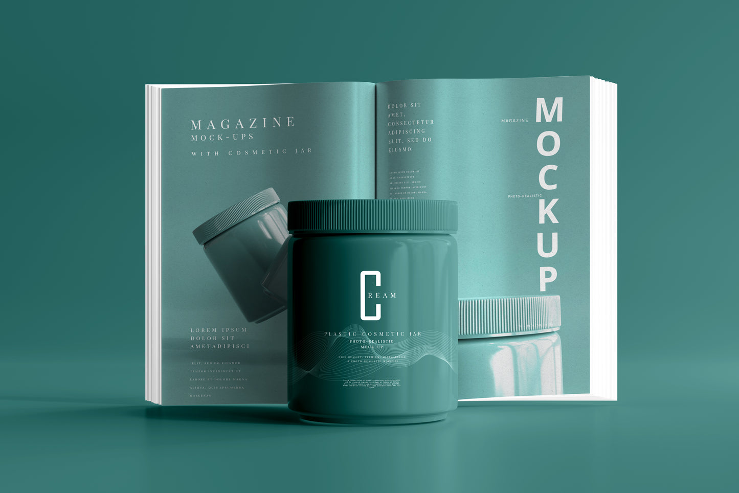 Plastic Cosmetic Jar Mockups