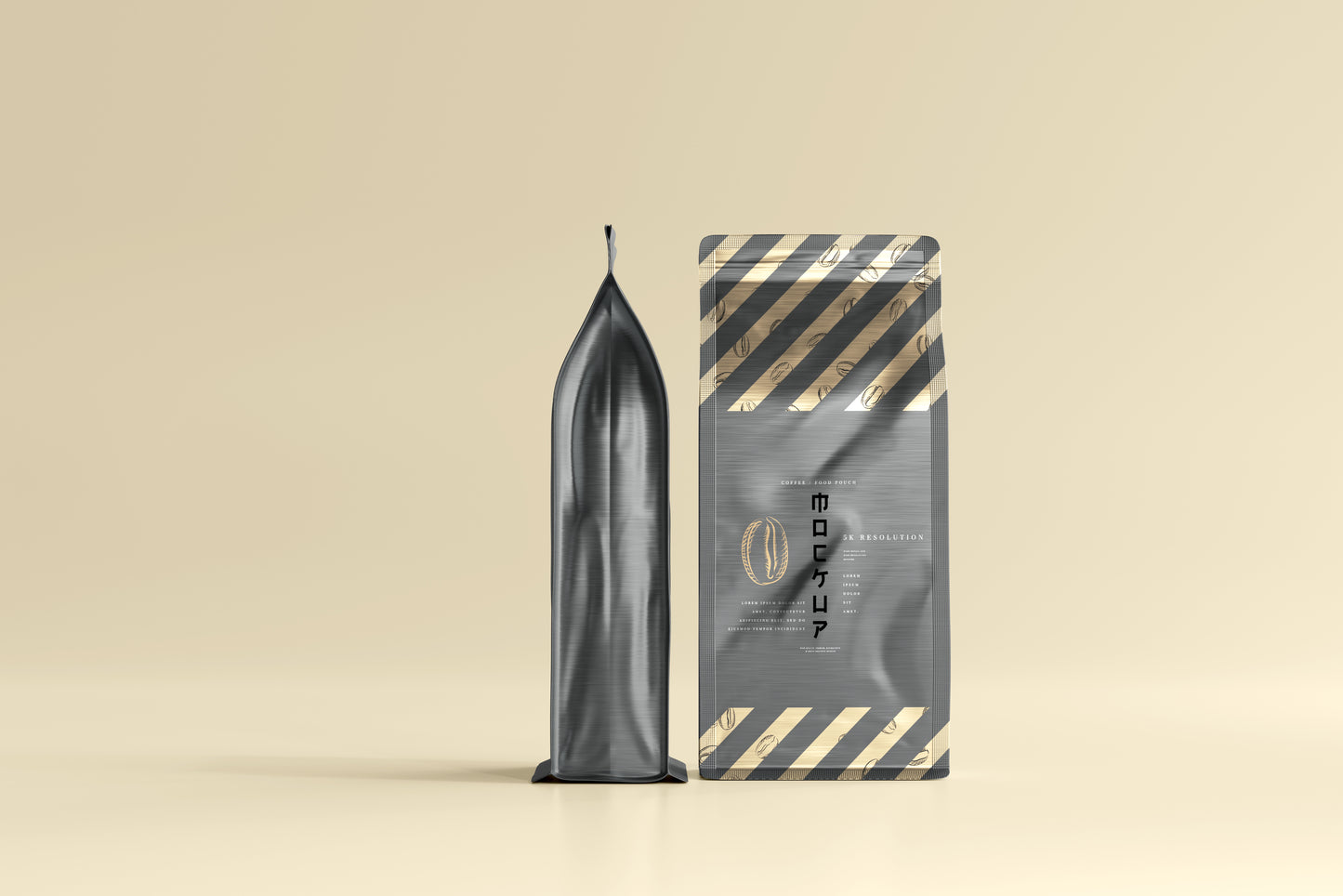 large size coffee bag packaging mockup