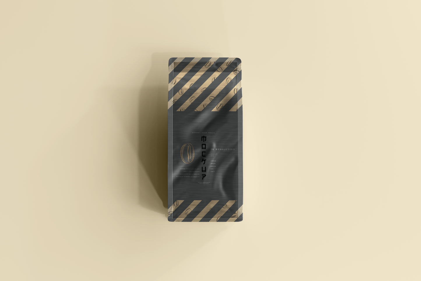 large size coffee bag packaging mockup