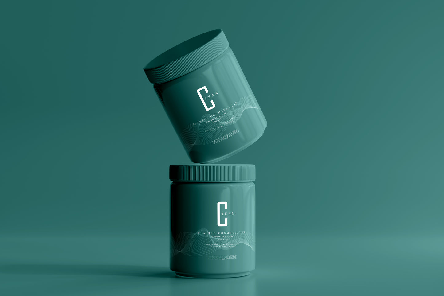 Plastic Cosmetic Jar Mockups