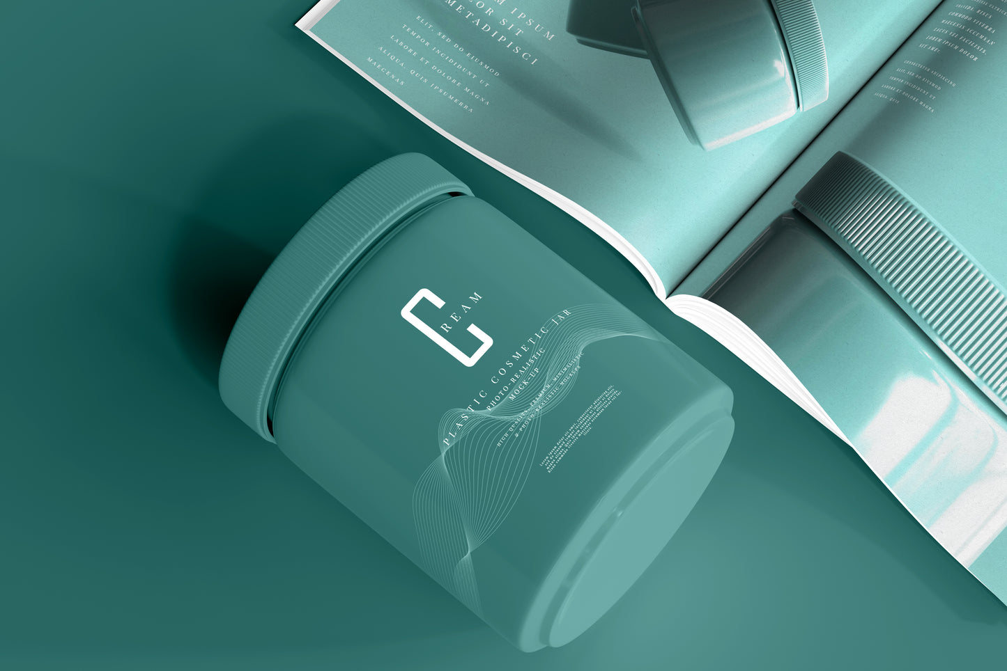 Plastic Cosmetic Jar Mockups