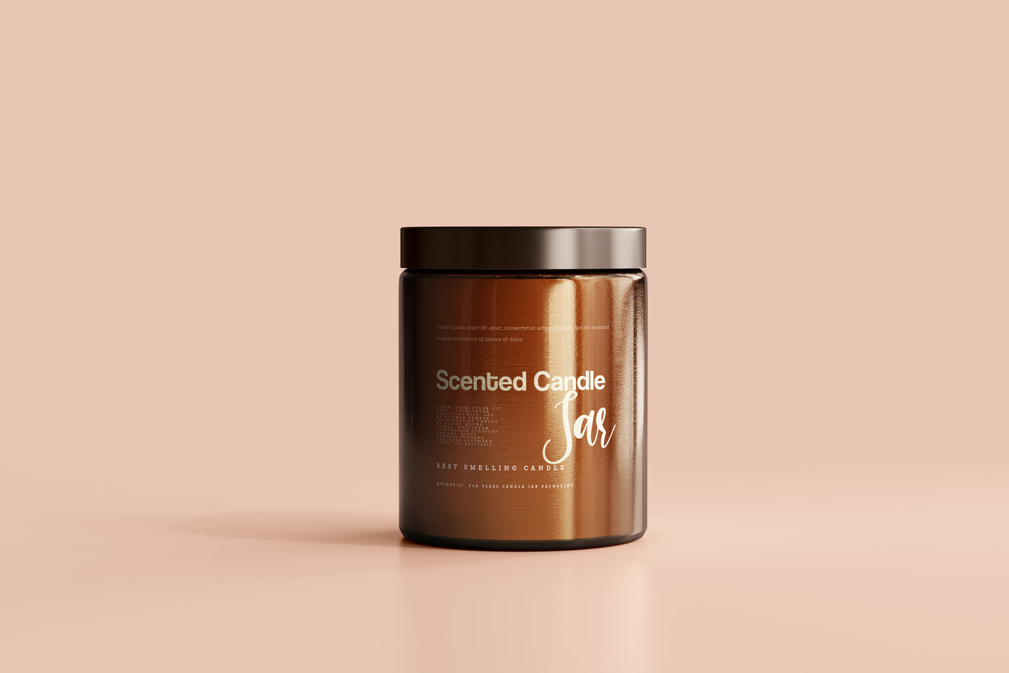 Amber Glass Candle Jar Mockups