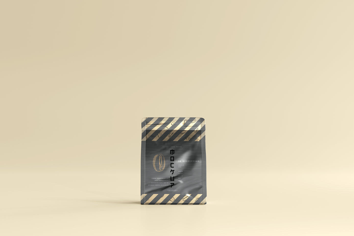 small size coffee bag packaging mockup