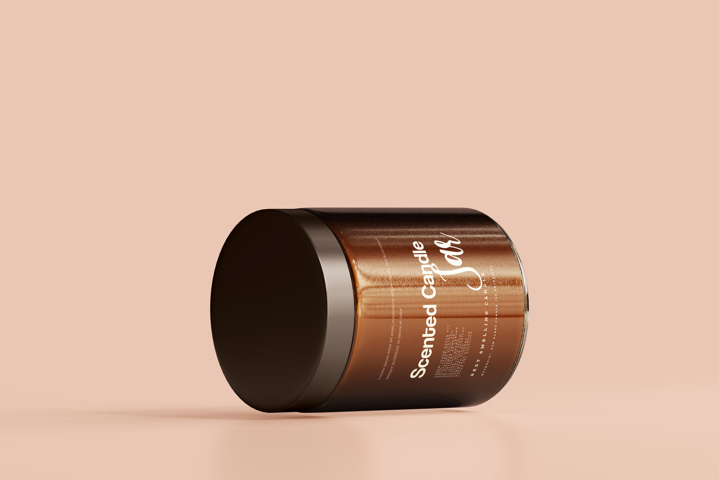 Amber Glass Candle Jar Mockups