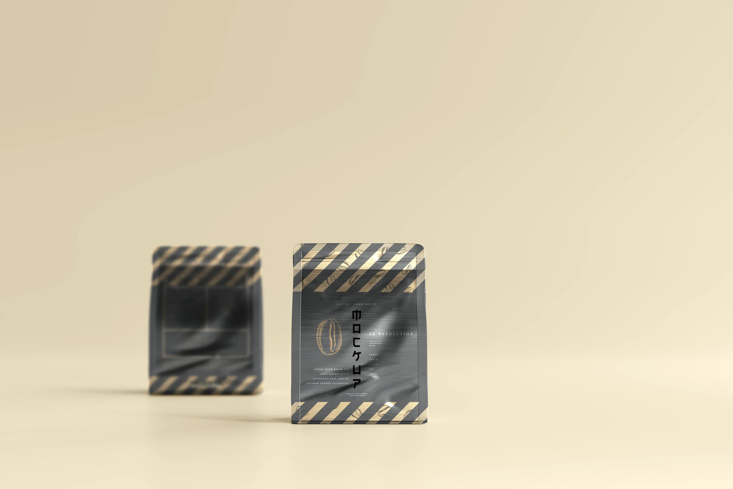 small size coffee bag packaging mockup