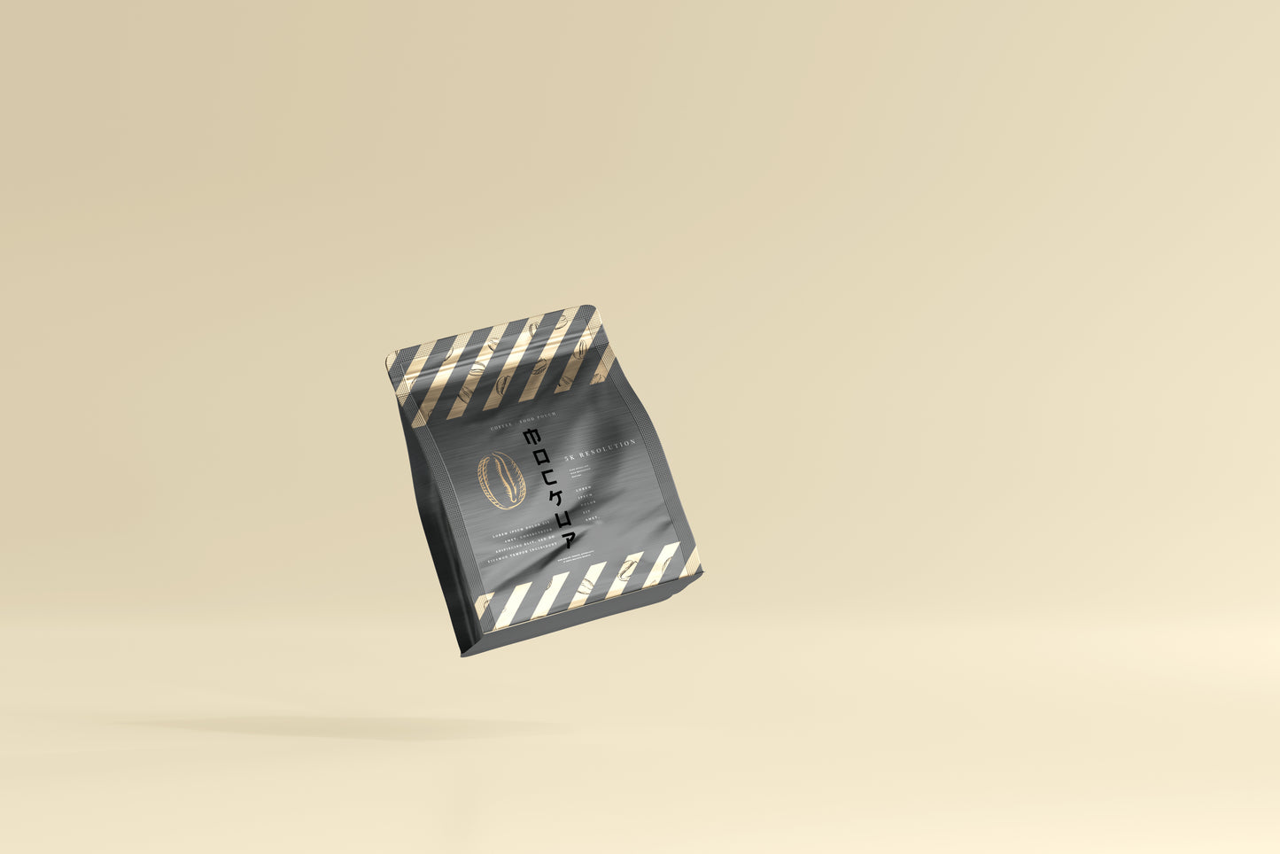 small size coffee bag packaging mockup