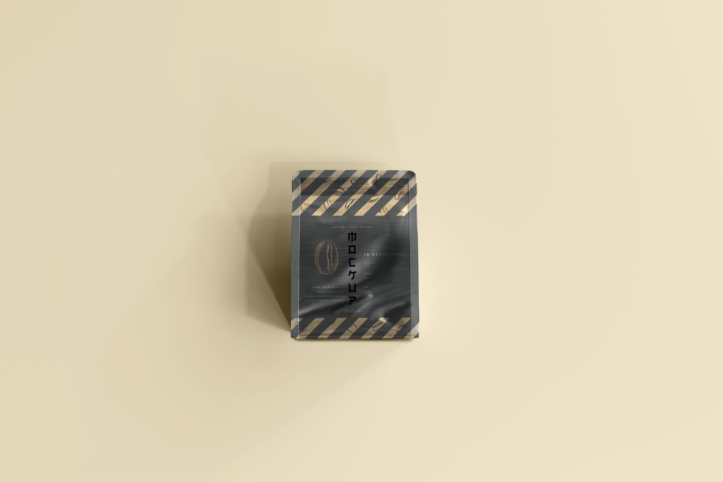 small size coffee bag packaging mockup