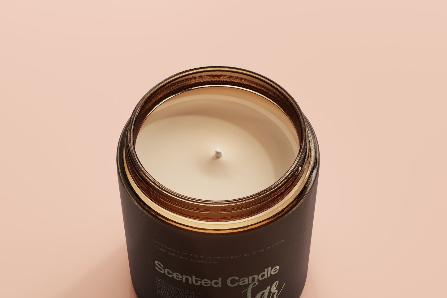 Amber Glass Candle Jar Mockups