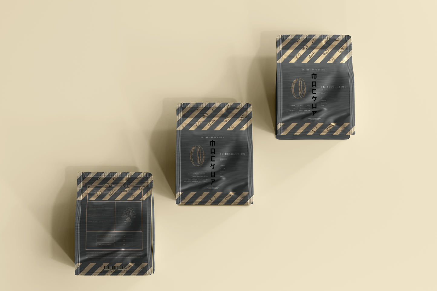 small size coffee bag packaging mockup