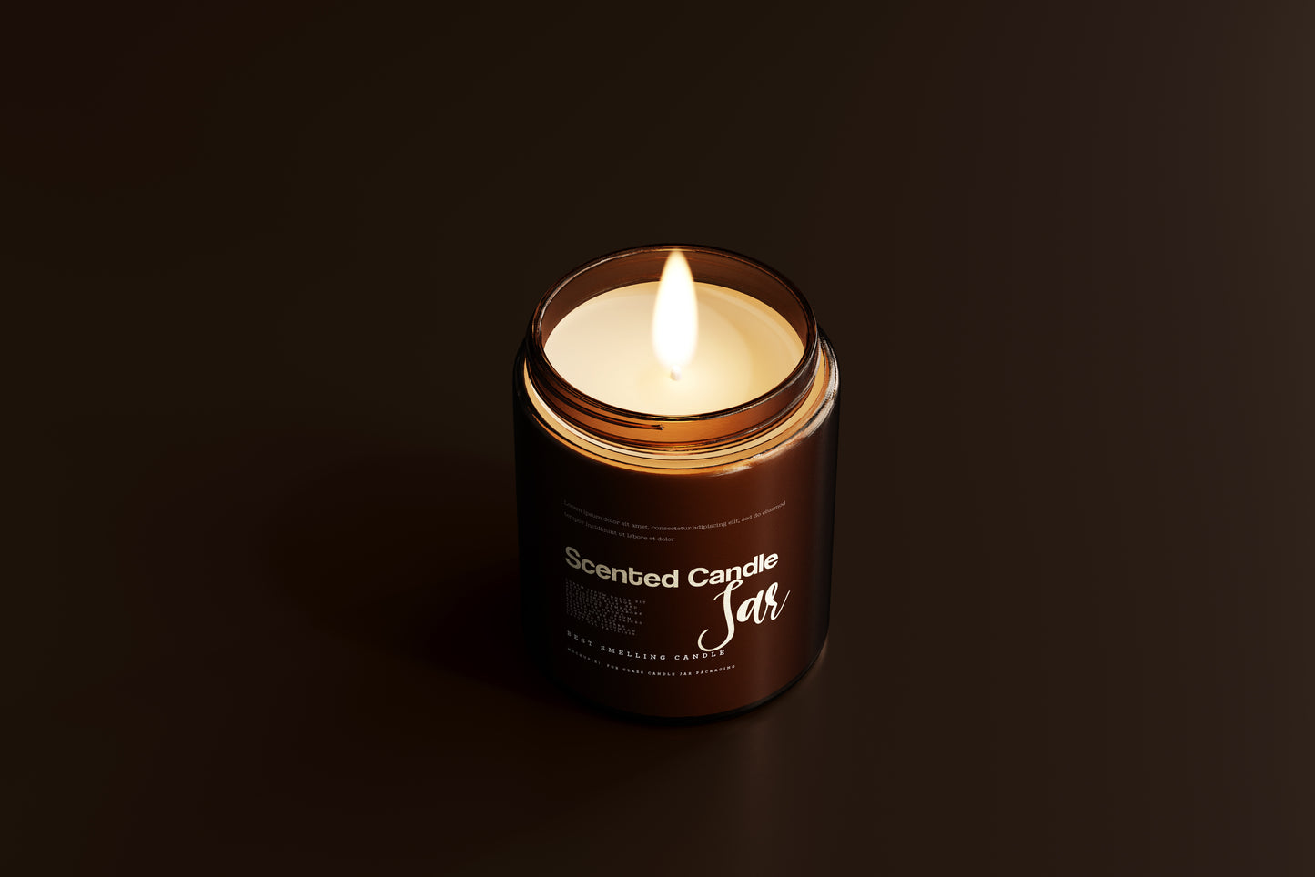 Amber Glass Candle Jar Mockups