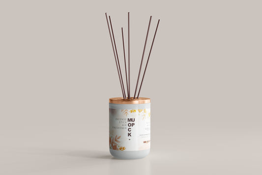 Incense Air Freshener Reed Diffuser Mockup