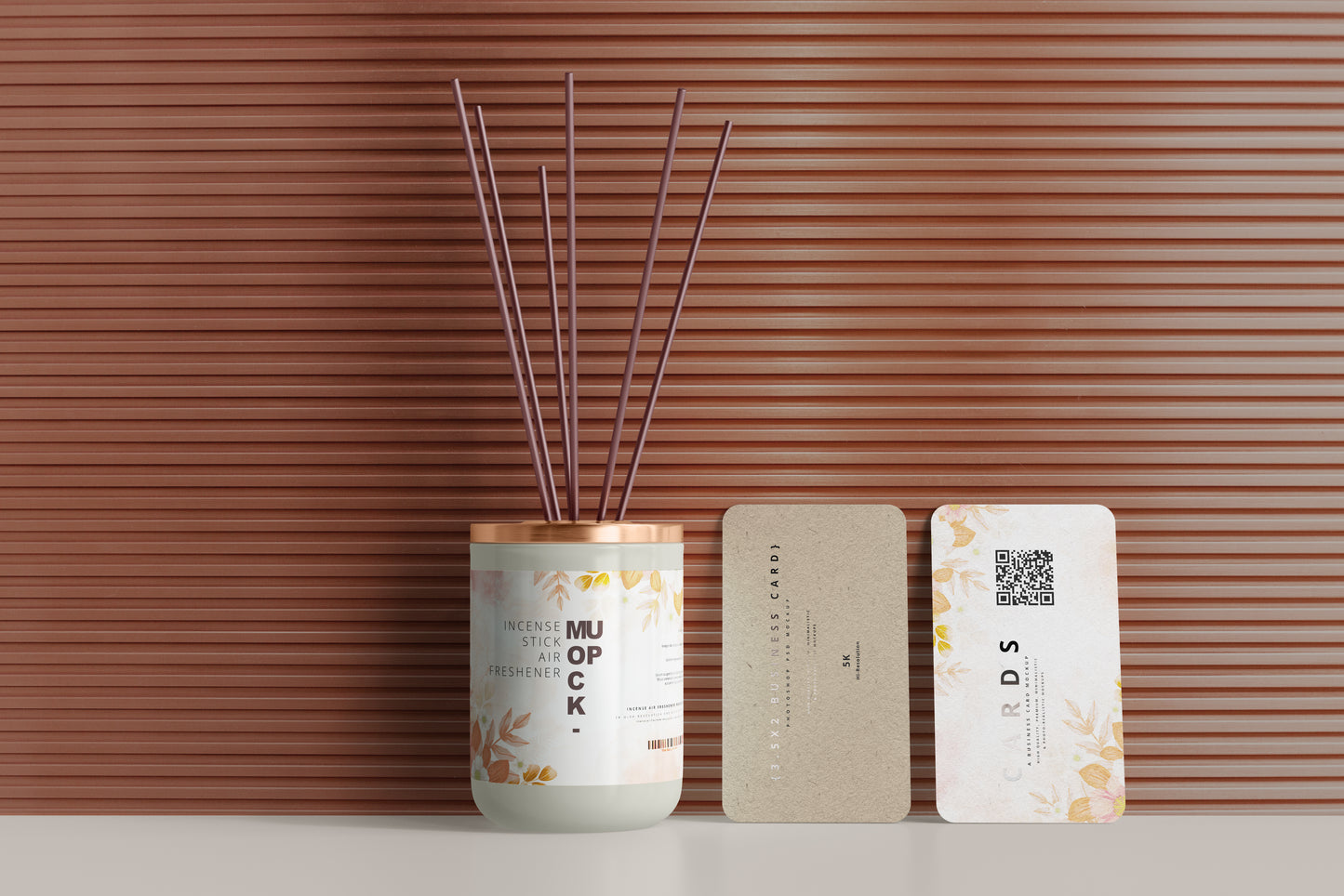 Incense Air Freshener Reed Diffuser Mockup