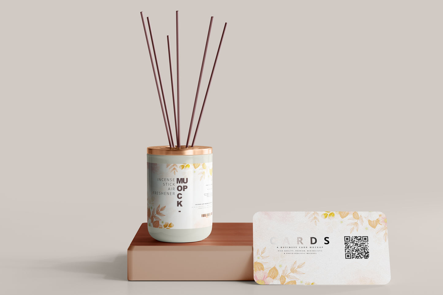Incense Air Freshener Reed Diffuser Mockup