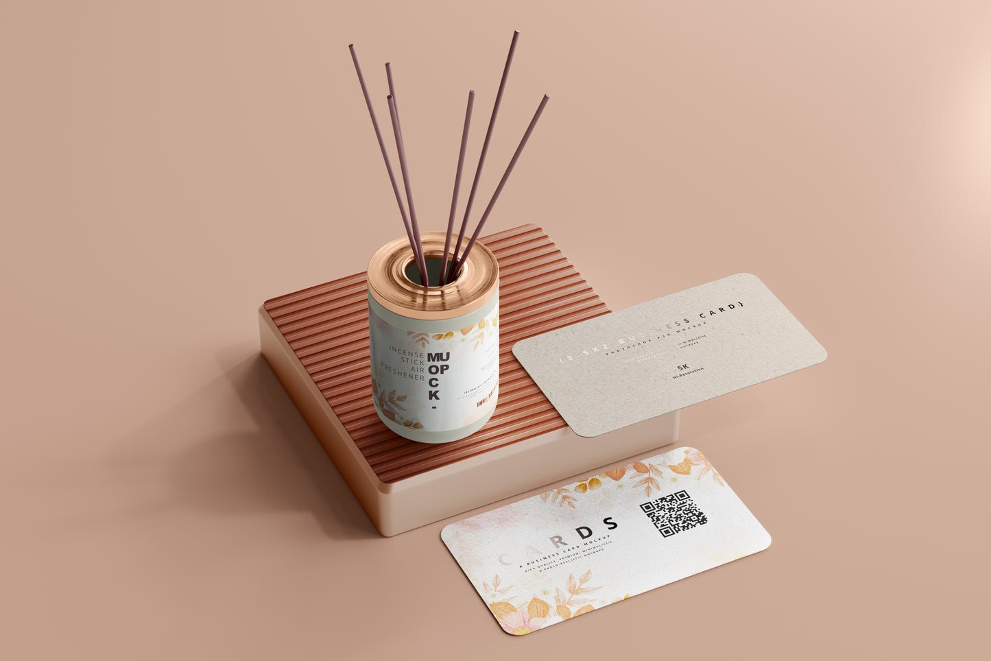 Incense Air Freshener Reed Diffuser Mockup