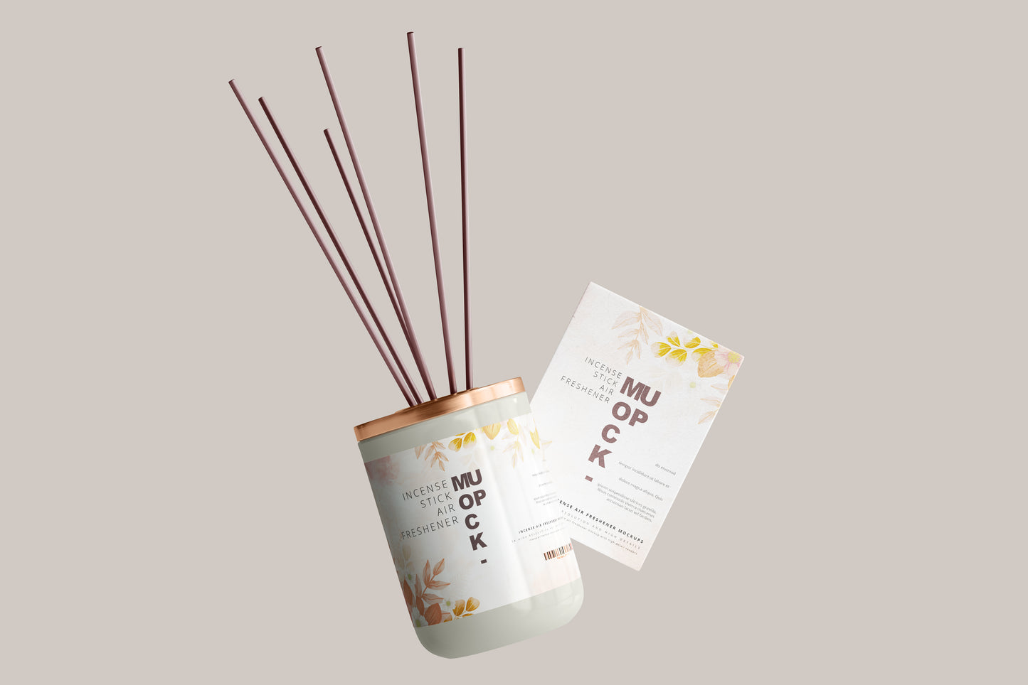 Incense Air Freshener Reed Diffuser Mockup