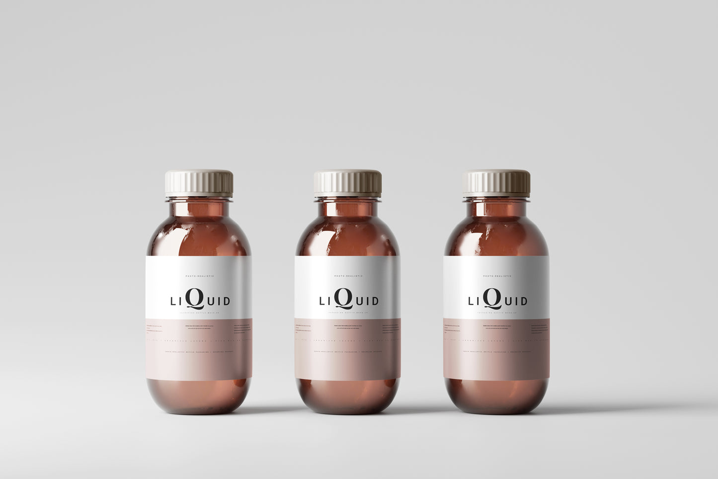 Amber Glass Medicine Bottle Mockup