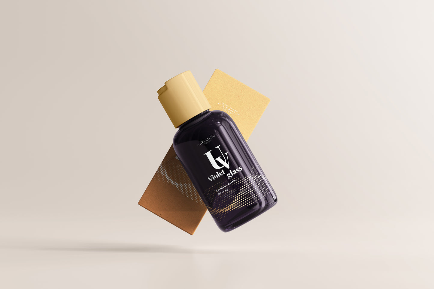 UV Glass Cosmetic Bottle Mockups