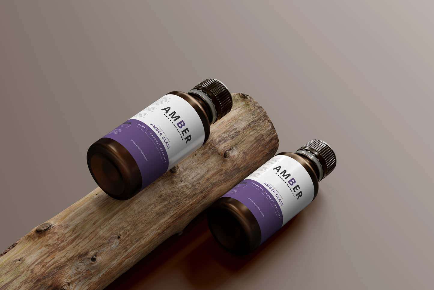 Amber Glass Bottle Mockups