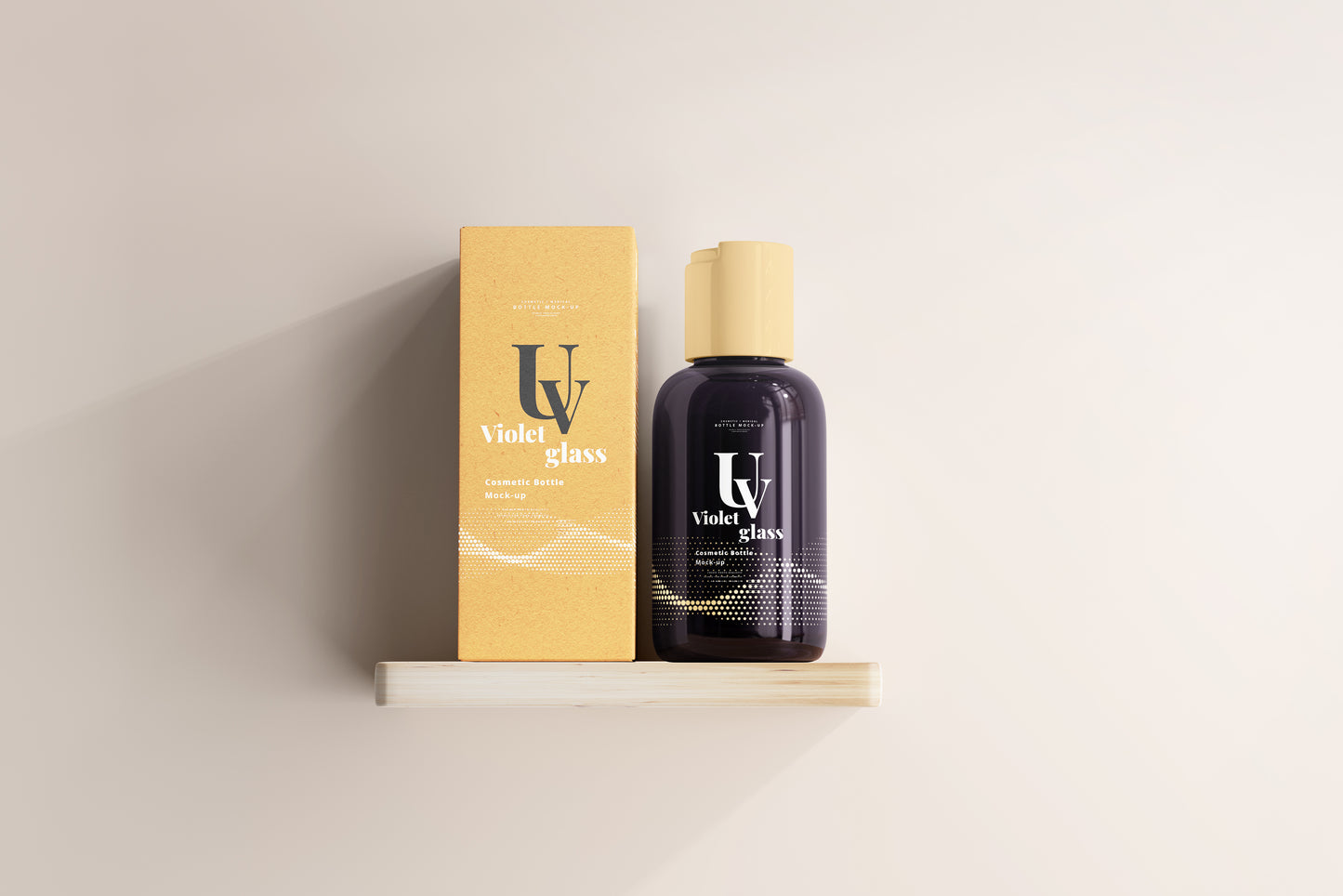 UV Glass Cosmetic Bottle Mockups