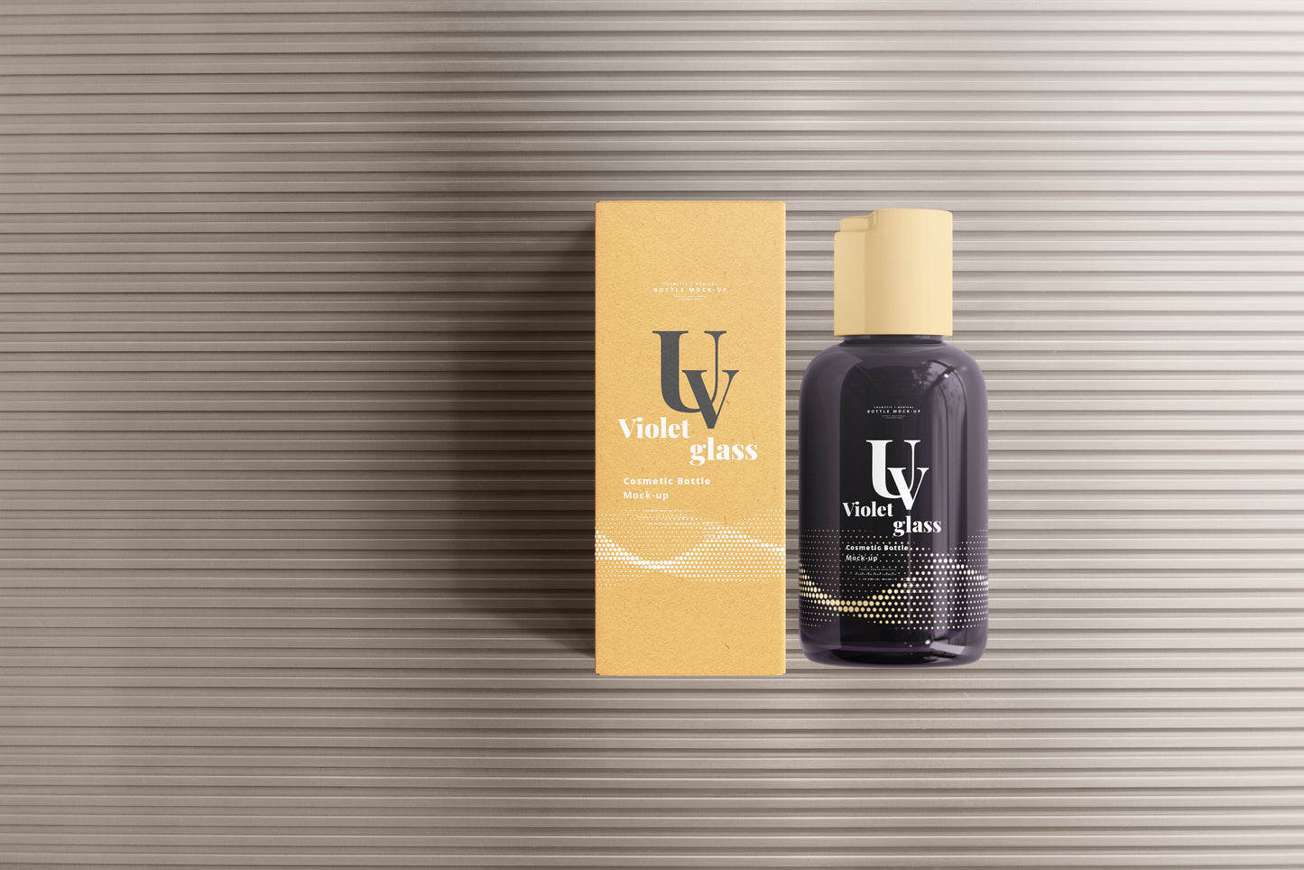 UV Glass Cosmetic Bottle Mockups