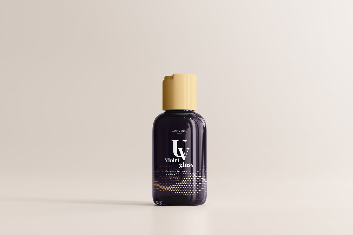 UV Glass Cosmetic Bottle Mockups