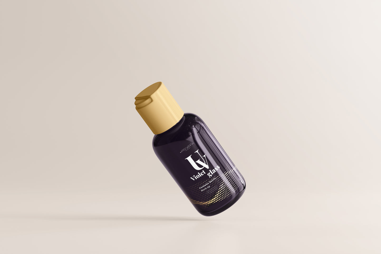 UV Glass Cosmetic Bottle Mockups